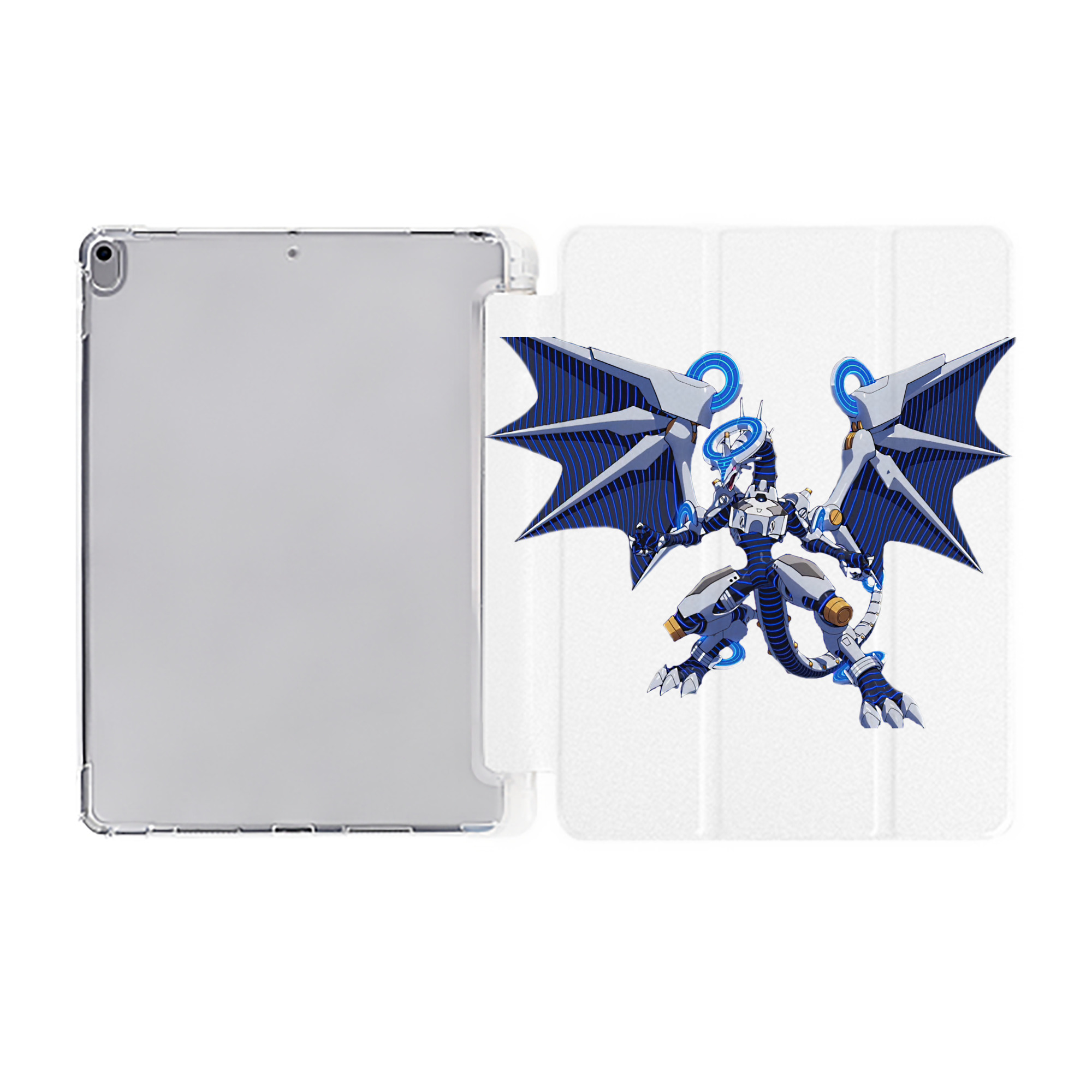 （画像用） 遊☆戯☆王 Yu-Gi-Oh! IPad ケース ペン収納付き 三つ折りスタンド PUレザー×シリコン 対応機種9.5/10.5/10.9インチ